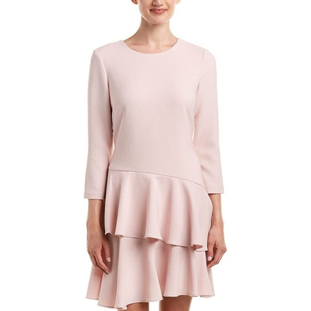 Eliza Jane Blush Tiered Midi Dress